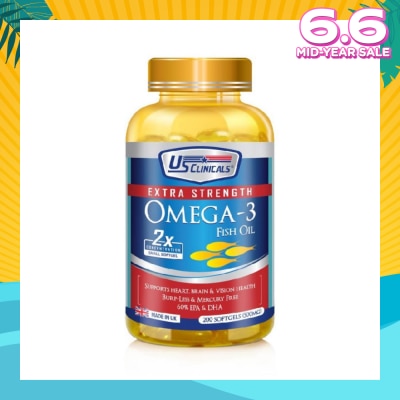 US CLINICALS Extra Strength Omega-3 Fish Oil Softgel 200s