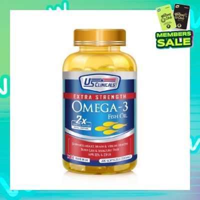 US CLINICALS Extra Strength Omega-3 Fish Oil Softgel 200s