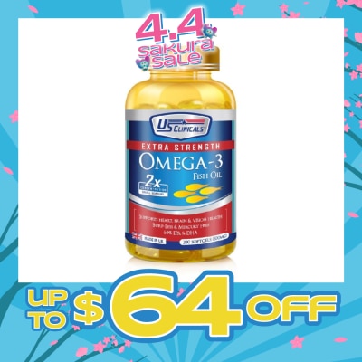 US CLINICALS - Extra Strength Omega-3 Fish Oil Softgel 200s