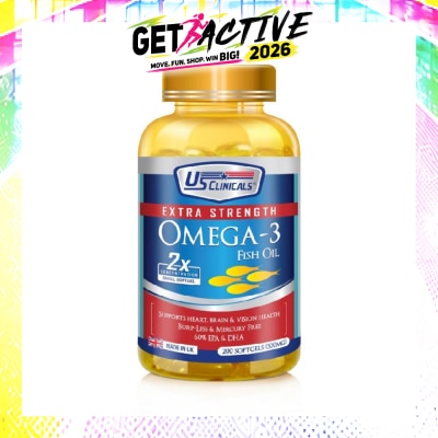 US CLINICALS - Extra Strength Omega-3 Fish Oil Softgel 200s image