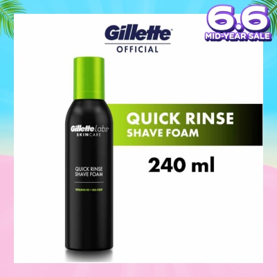 GILLETTE Labs Skincare Quick Rinse Shave Foam 240ml (Expiry: Dec`2025)