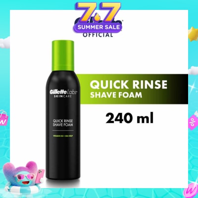 GILLETTE - Labs Skincare Quick Rinse Shave Foam 240ml