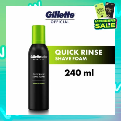 GILLETTE Labs Skincare Quick Rinse Shave Foam 240ml (Expiry: Dec`2025)