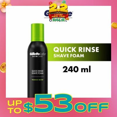 GILLETTE Labs Skincare Quick Rinse Shave Foam 240ml