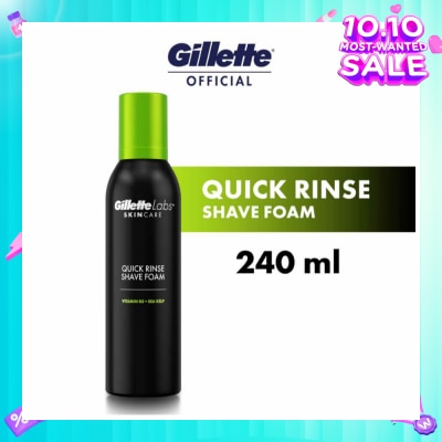 GILLETTE Labs Skincare Quick Rinse Shave Foam 240ml (Expiry: Dec`2025)
