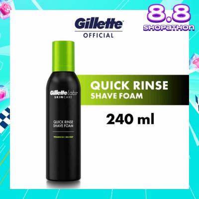 GILLETTE Labs Skincare Quick Rinse Shave Foam 240ml (Expiry: Dec`2025)