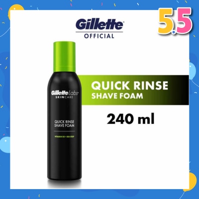 GILLETTE Labs Skincare Quick Rinse Shave Foam 240ml