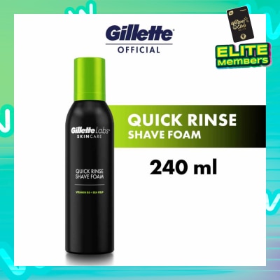 GILLETTE Labs Skincare Quick Rinse Shave Foam 240ml (Expiry: Dec`2025)