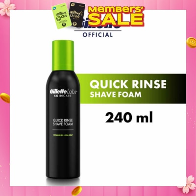 GILLETTE Labs Skincare Quick Rinse Shave Foam 240ml