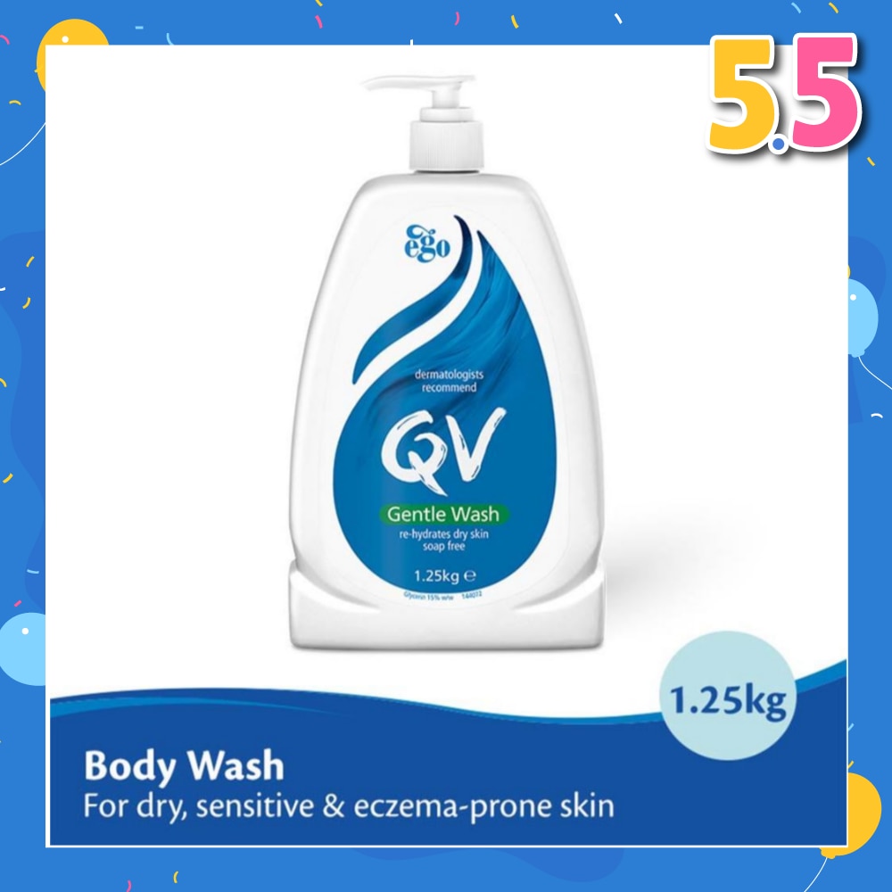 QV Gentle Wash (For Dry + Sensitive & Eczema-Prone Skin) 1.25kg