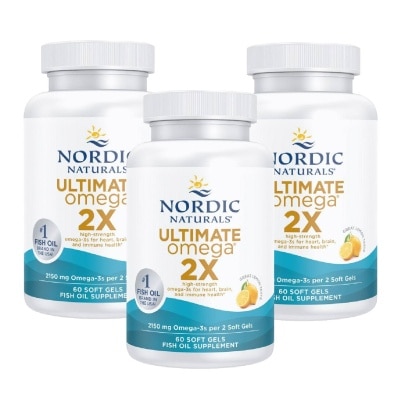 NORDIC NATURALS - Ultimate Omega 2X Omega 3 Fish Oil Softgel Lemon Flavour Bundle Set 1s image