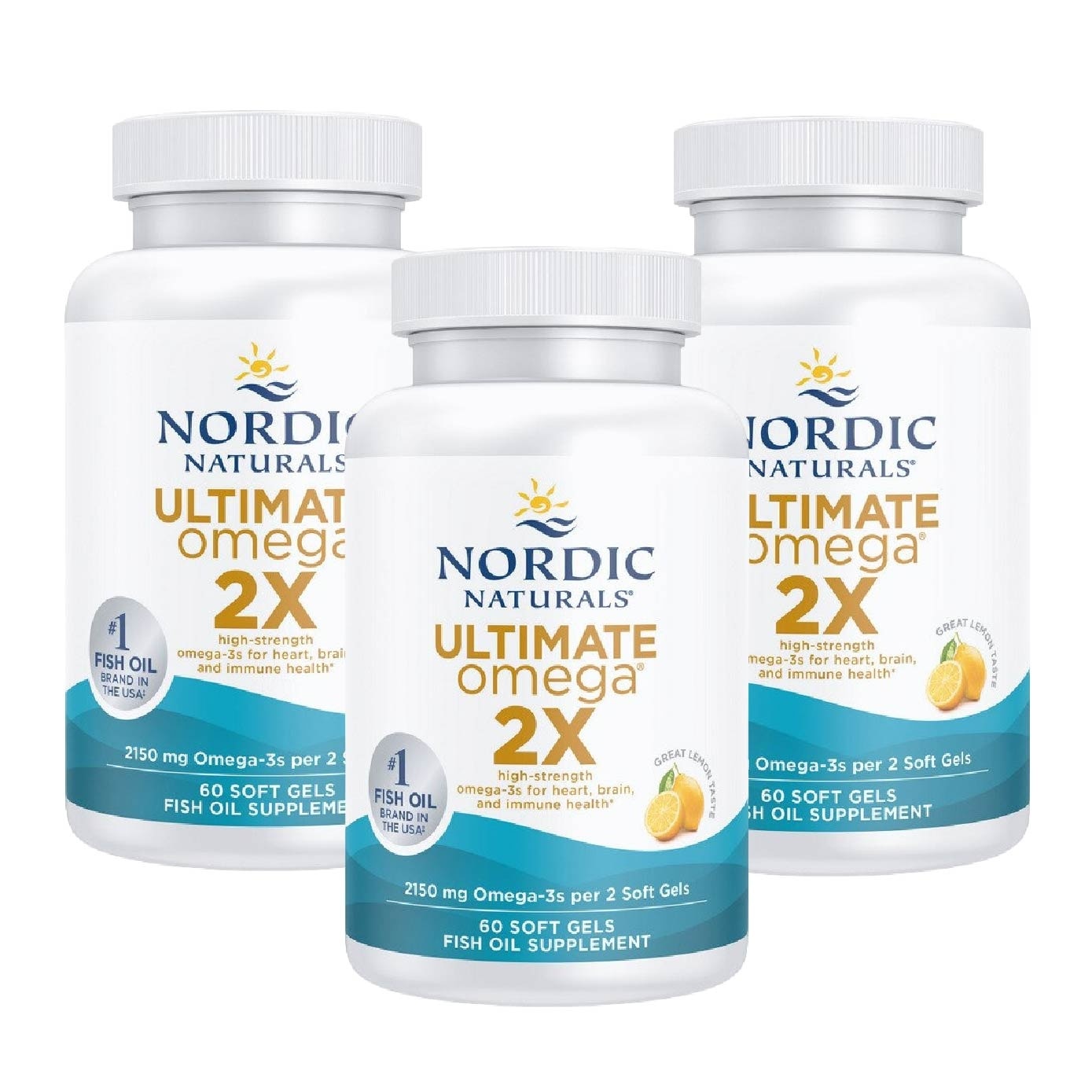 Ultimate Omega 2X Omega 3 Fish Oil Softgel Lemon Flavour Bundle Set 1s image