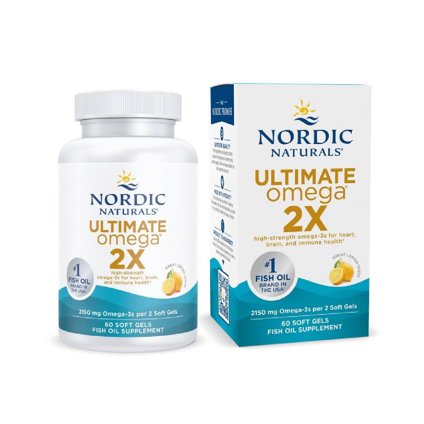 Ultimate Omega 2X Omega 3 Fish Oil Softgel Lemon Flavour Bundle Set 1s image