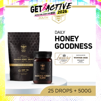 MANUKA SOUTH - UMF15+ Manuka Honey Drops & Honey Blend Bundle Set 1s image