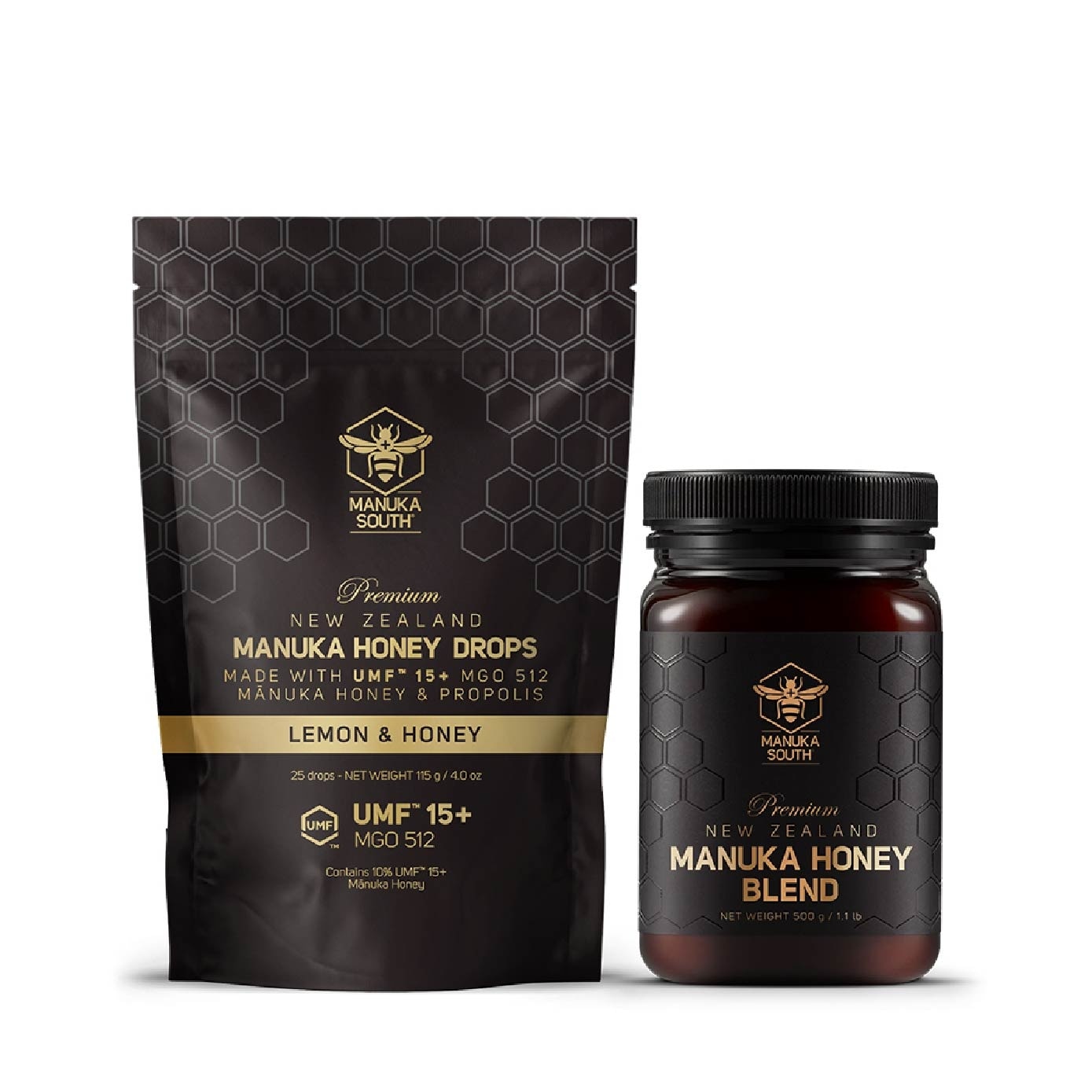UMF15+ Manuka Honey Drops & Honey Blend Bundle Set 1s
