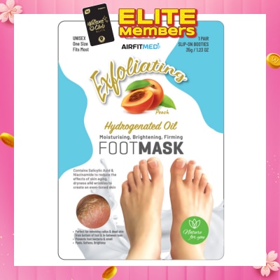 AIRFIT Medi Peach Exfoliation Foot Mask 1s