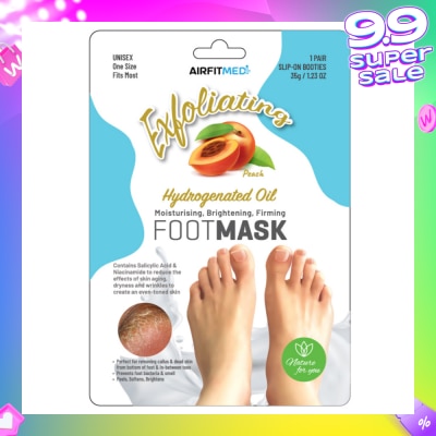 AIRFIT Medi Peach Exfoliation Foot Mask 1s