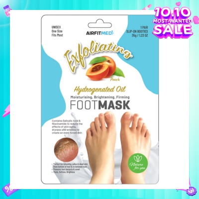 AIRFIT Medi Peach Exfoliation Foot Mask 1s (Expiry: Nov`2025)