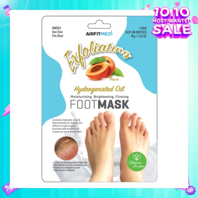 AIRFIT Medi Peach Exfoliation Foot Mask 1s (Expiry: Nov`2025)