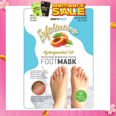 AIRFIT Medi Peach Exfoliation Foot Mask 1s