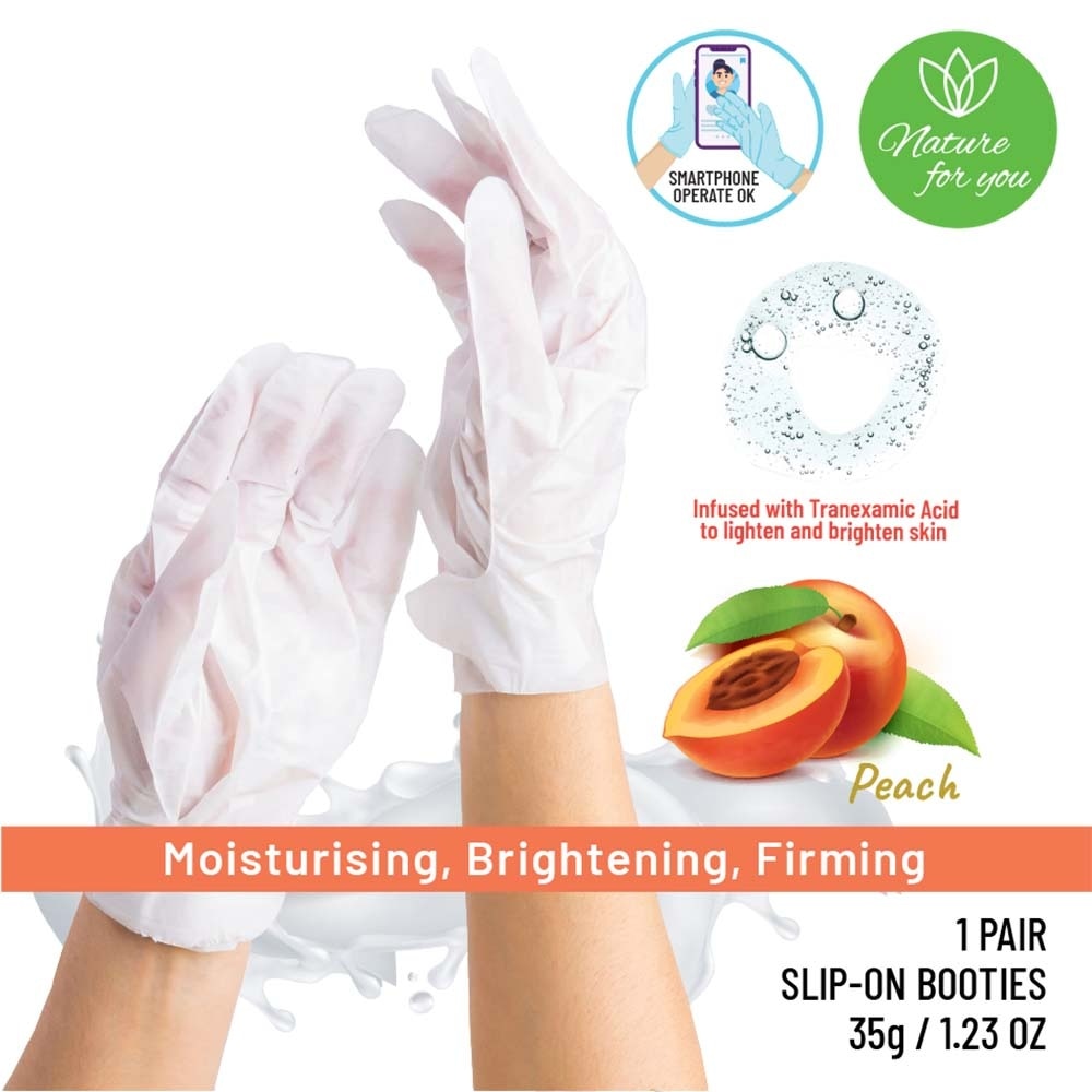 Brightening Hydrolyzed Collagen Pair Hand Mask Peach (Moisturizing, Brightening & Firming) 1s