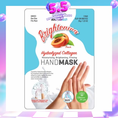 AF MEDI - Brightening Hydrolyzed Collagen Pair Hand Mask Peach (Moisturizing, Brightening & Firming) 1s
