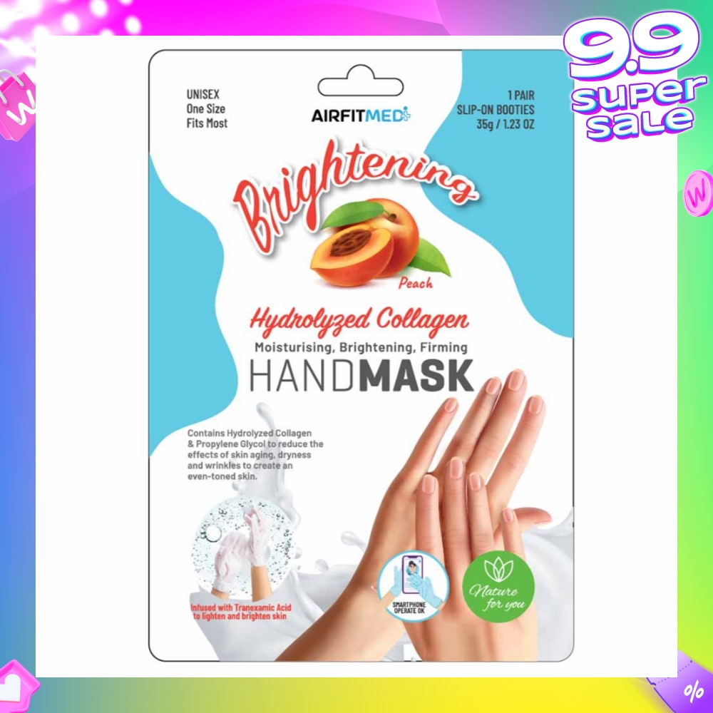 Brightening Hydrolyzed Collagen Pair Hand Mask Peach (Moisturizing, Brightening & Firming) 1s
