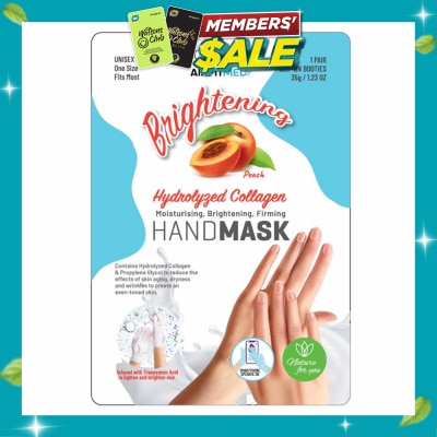 AF MEDI Brightening Hydrolyzed Collagen Pair Hand Mask Peach (Moisturizing, Brightening & Firming) 1s image