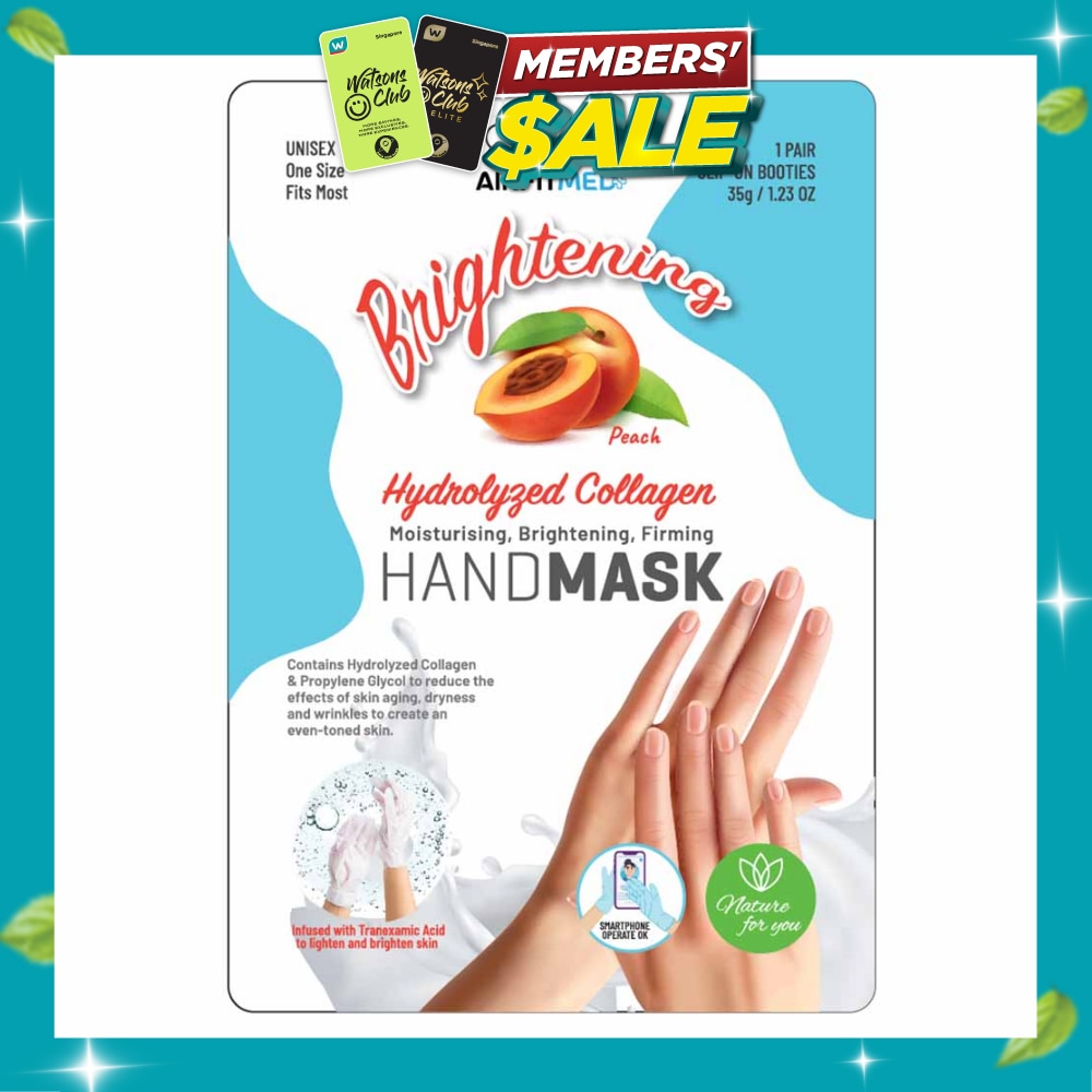 Brightening Hydrolyzed Collagen Pair Hand Mask Peach (Moisturizing, Brightening & Firming) 1s image