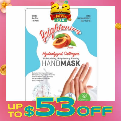 AF MEDI Brightening Hydrolyzed Collagen Pair Hand Mask Peach (Moisturizing, Brightening & Firming) 1s