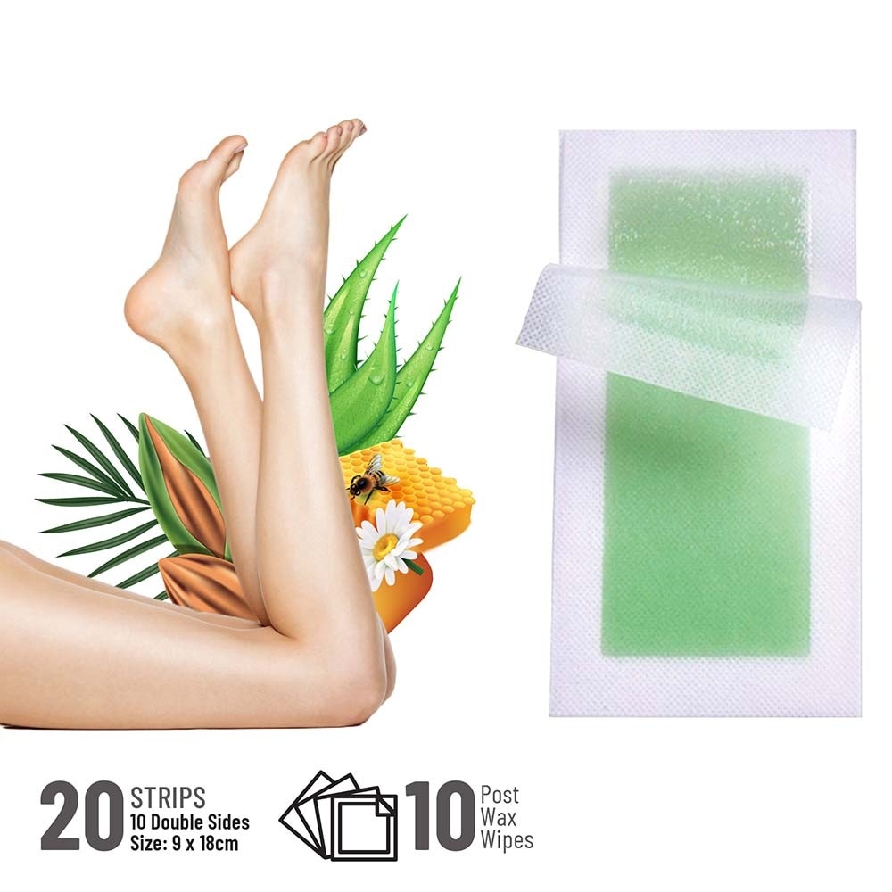 Body & Legs Wax Strips (20 Strips with 10 Post Wax Wipes) 1s