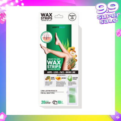 AIRFIT MEDI Body & Legs Wax Strips (20 Strips with 10 Post Wax Wipes) 1s