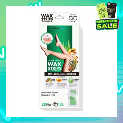 AIRFIT MEDI Body & Legs Wax Strips (20 Strips with 10 Post Wax Wipes) 1s