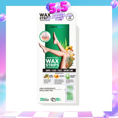 AF MEDI - Body & Legs Wax Strips (20 Strips with 10 Post Wax Wipes) 1s