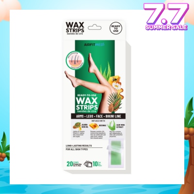 AIRFIT MEDI Body & Legs Wax Strips (20 Strips with 10 Post Wax Wipes) 1s