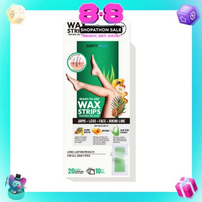 AF MEDI - Body & Legs Wax Strips (20 Strips with 10 Post Wax Wipes) 1s