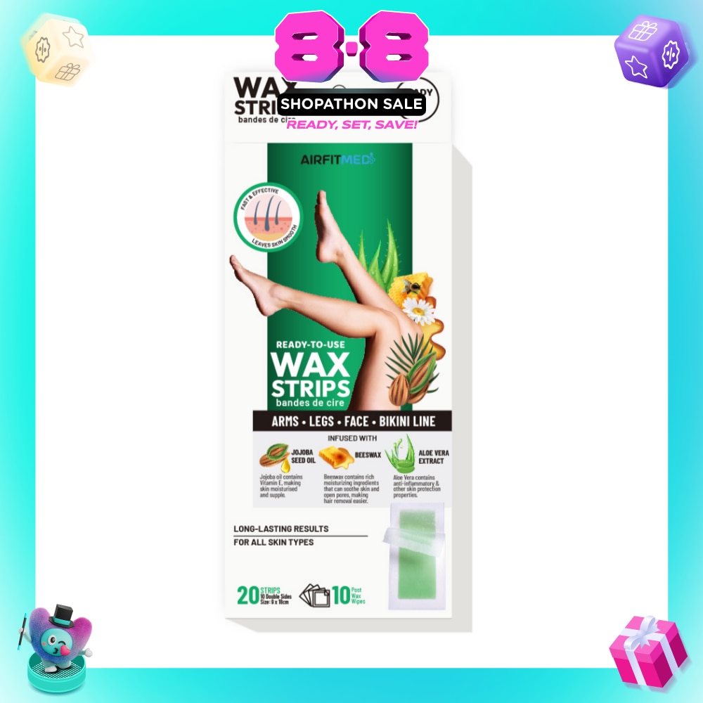 Body & Legs Wax Strips (20 Strips with 10 Post Wax Wipes) 1s