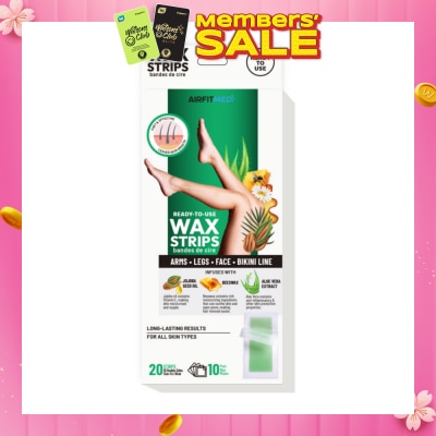 AIRFIT MEDI Body & Legs Wax Strips (20 Strips with 10 Post Wax Wipes) 1s