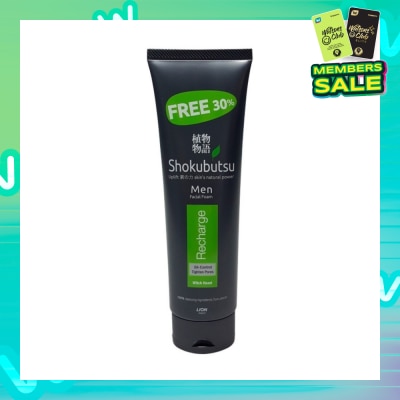 SHOKUBUTSU Men Facial Foam 100g - Recharge
