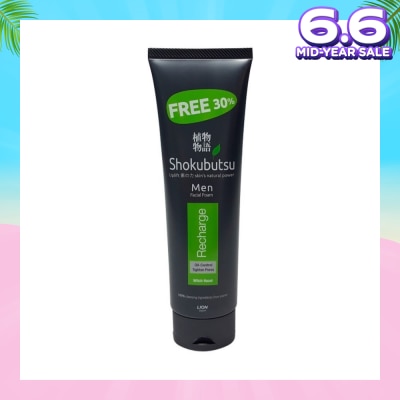 SHOKUBUTSU Men Facial Foam 100g - Recharge