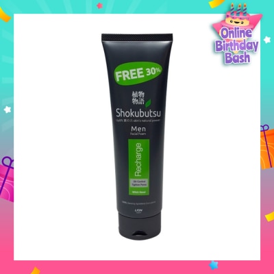 SHOKUBUTSU Men Facial Foam 100g - Recharge