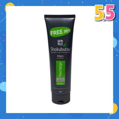 SHOKUBUTSU Men Facial Foam 100g - Recharge