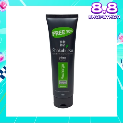 SHOKUBUTSU Men Facial Foam 100g - Recharge