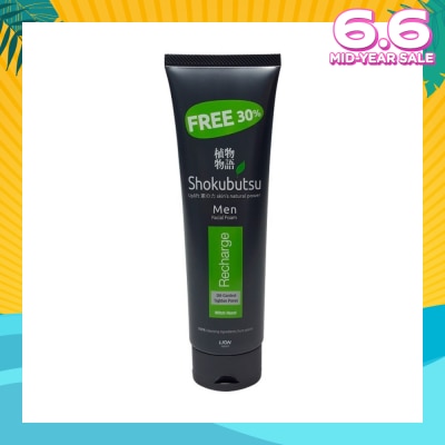 SHOKUBUTSU Men Facial Foam 100g - Recharge