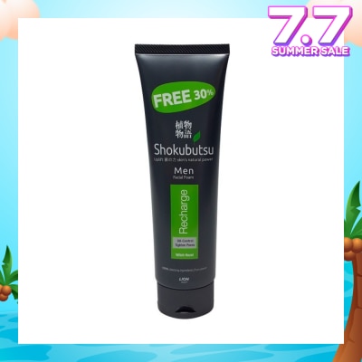 SHOKUBUTSU Men Facial Foam 100g - Recharge