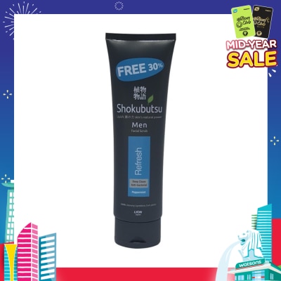SHOKUBUTSU Men Facial Foam 100g - Refresh