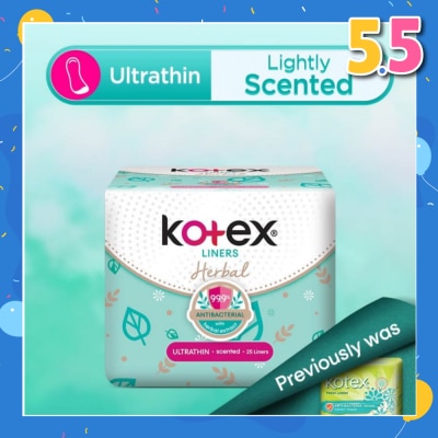 KOTEX Anti-Bacterial Herbal Ultrathin PantyLiner Lightly Scented 25s
