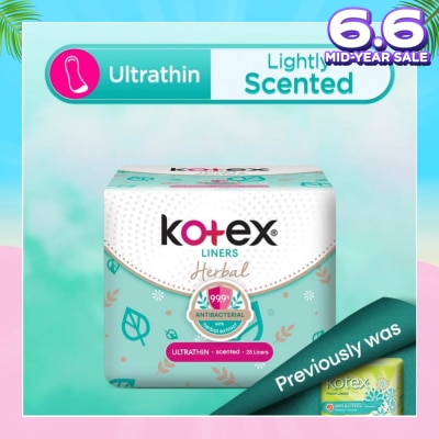 KOTEX Anti-Bacterial Herbal Ultrathin PantyLiner Lightly Scented 25s