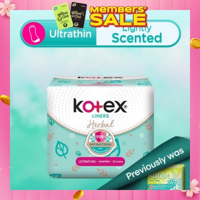 KOTEX Anti-Bacterial Herbal Ultrathin PantyLiner Lightly Scented 25s