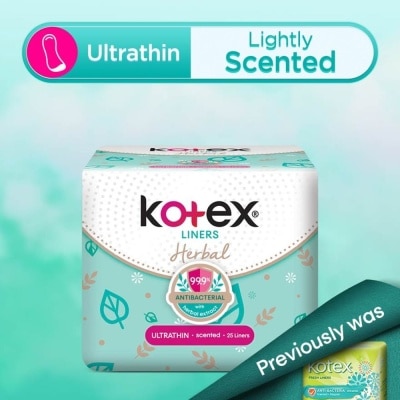 KOTEX Anti-Bacterial Herbal Ultrathin PantyLiner Lightly Scented 25s